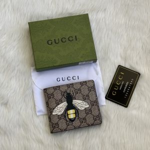 GUCC_I BEE APRICOT WALLET FOR MEN WITH BOX DUST COVER & CARD S05