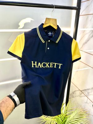 Aston Martin Hacket t Navy Polo Premium Collar Neck T-shirt F2846-NY