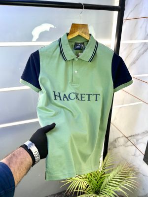 Aston Martin Hacket t Green Polo Premium Collar Neck T-shirt F2846-GR