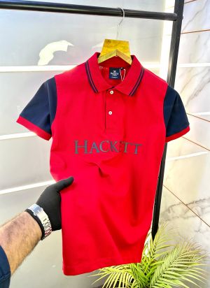 Aston Martin Hacket t Red Polo Premium Collar Neck T-shirt F2846-RE