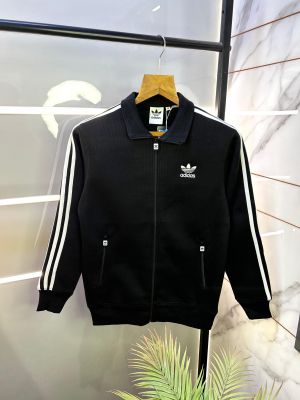 Adida s Logo Imported Black Super Premium Zipper Jacket F2258-BL