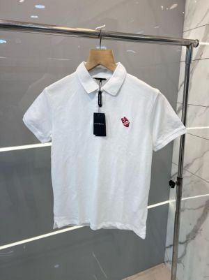 Emporio Arman i White Premium Polo With Embroidery Logo 240 GSM Interlock Cotton Lycra Fabric 1069