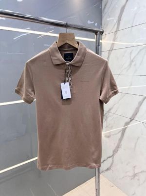 Rare Rabbit Beige Premium Imported 240GSM Interlock Cotton Lycra Fabric Polo with Front Design and Embroidered Logo 2707