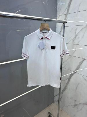 Balmai n Designer Polo With Rubber Metal Logo White 1544