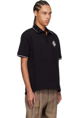 Amir i Navy Premium Cotton Lycra Pique fabric Polo Tshirt with Collar Design and Emboss Logo 2992