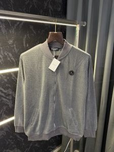 Balmai n Paris Knitted Zipper Jacket (Grey)