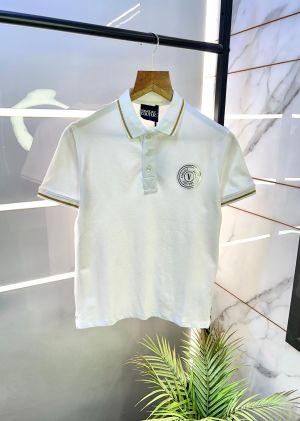 Versace White Imported Collar Neck Premium Polo T-shirt F2923-W3