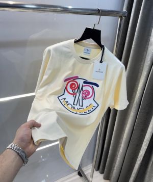 Moncle r Cream Logo Print Imported Oversized T-Shirt