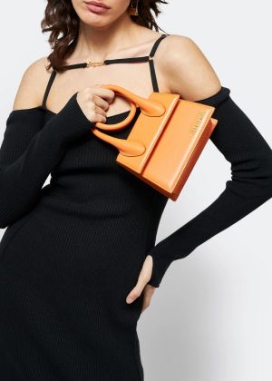Jacquemus Le Chiquito Noeud Bag OG Box Dust Bag & Extra Sling Belt (Orange - 136)