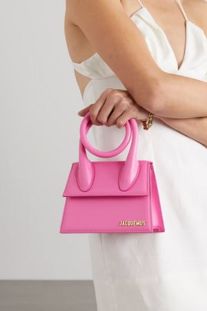 Jacquemus Le Chiquito Noeud Bag With OG Box Dust Bag & Extra Sling Belt (Haut Pink - 137)