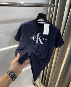 Calvin  Klein Navy Blue Logo Print Premium T-Shirt