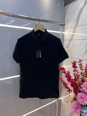 Hacket Black Premium Polo T shirt With 240 gsm Pique fabric with Shoulder Strip Design and Emboss Logo 3009