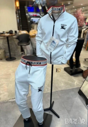 Burberr_y Light Grey Imported Co-ordset Heavy warm cotton fabric