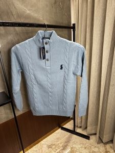 Ralph laure_n Skyblue Full sleeves Knitted Woolen sweatshirt