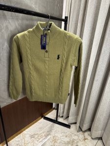 Ralph laure_n Green Full sleeves Knitted Woolen sweatshirt