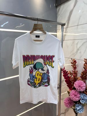 Drip House White Imported Premium Round Neck Printed Tshirt 3099