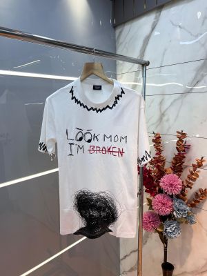 Drip House White Imported Premium Round Neck Printed Tshirt 3102