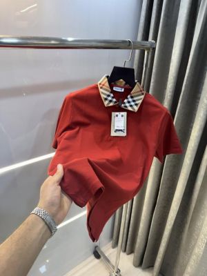 Burberr y Rust Collar Look Premium Polo T-Shirt