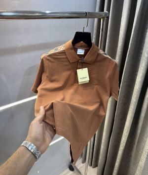 Burberr y Brown Shoulder Look Premium Polo T-Shirt