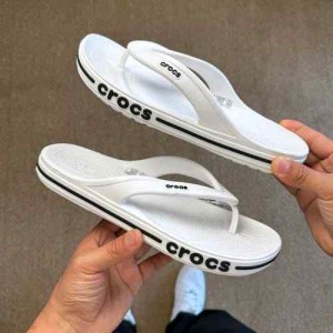 Crocss Flip Flops Bayaband White