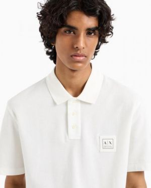 Arman i Exchange White Patch Logo Imported Polo T-Shirt