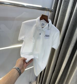 Zar a White Premium Knitted Classic Polo T-Shirt With Box Packing