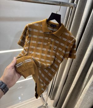 Fredperry Brown Premium Knitted Polo T-Shirt