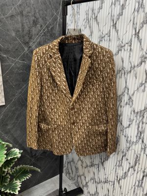 Christian.Dior.100%Imported.Jacquard.Fabric.All.Over.Monogram.Printed.Very.Premium.Blazer.CS209