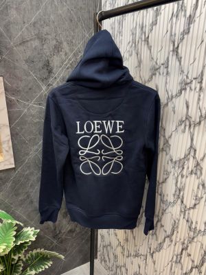  LOEWE IMPORTED FRONT & BACK EMBROIDERY LOGO EMBOSSED VERY PREMIUM INNER FLEECE HOODED FABRIC PREMIUM JACKET.CS210