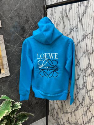  LOEWE IMPORTED FRONT & BACK EMBROIDERY LOGO EMBOSSED VERY PREMIUM INNER FLEECE HOODED FABRIC PREMIUM JACKET.CS210
