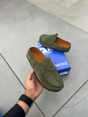 Birkenstock Naples Wrapped Suede olive
