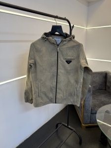 Prad a imported Windcheater with hood and brand zip beige
