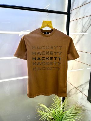 Aston Martin Hacket t Brown Round Premium Neck T-shirt F2848-BR