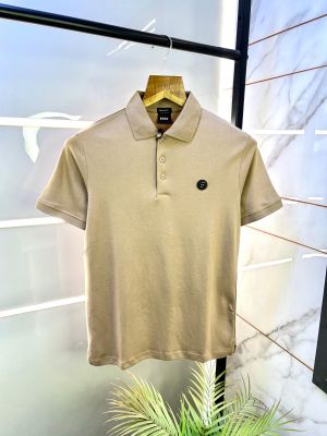 Hugo_Boss Beige Premium Collar Neck Polo T-shirt F2884-BE