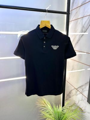 Emporio Arman_i Black Polo Premium Collar Neck T-shirt F2922-B2