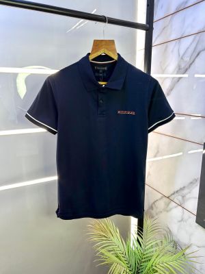 Tommy_Hilfiger Navy Polo Premium Collar Neck T-shirt F2862-NY