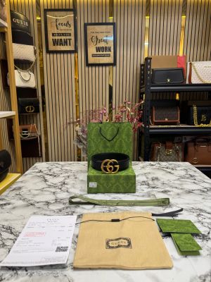 GUCC_I GG Golden Logo Snake Matte Buckle Leather Belt With Box Dust Bag And Carry Bag (17-2)