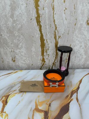 HERMES PREMIUM BELT WITH OG BOX DUST BAG ORANGE H49