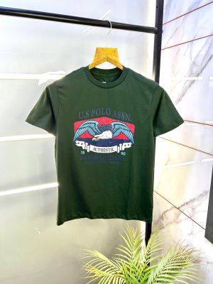 Us Polo Green Round Premium Neck T-shirt F2838-GR