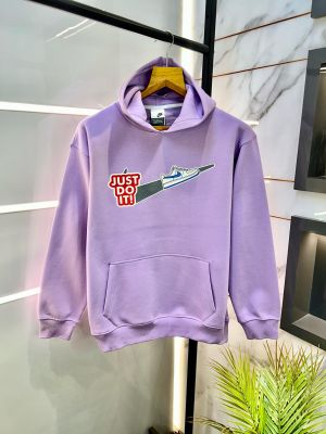 Nik e Imported Purple Printed Super Premium Hoodie 1244