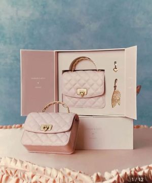 CHARLES & KEITH HOBO BAG WITH OG BOX (PINK) 5733