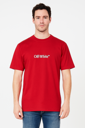 OFF-WHITE X KAWS IMPORTED PRINTED DROP SHOULDER TSHIRT WITH CARRY BAG