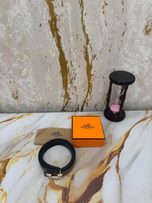 HERMES PREMIUM BELT WITH OG BOX DUST BAG H49-KHAKI