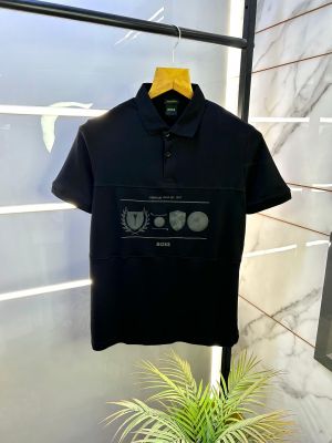 Hugo_Boss Black Premium Collar Neck Polo T-shirt F2920-B1