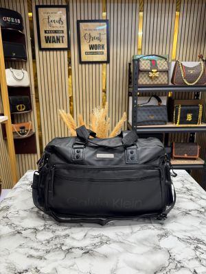 Calvin_Klein Premium Quality Travel Duffle Bag (Z0823-2-Black)