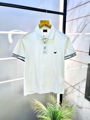 Emporio Arman_i White Polo Premium Collar Neck T-shirt F2859-WH