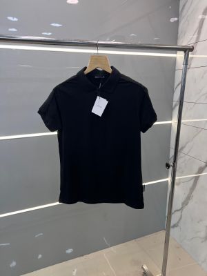 Balmai n Paris Black Premium 240 GSM Fabric Polo T-shirt with Shoulder Strip Zip Style 383