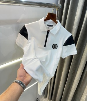 Balmain_Paris_White_Steel_Logo_Imported_Polo_T-Shirt_(1074)
