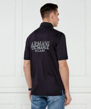 Arman i Exchange Black Premium Cotton Lycra Pique fabric Polo Tshirt with Back Design and Emboss Logo 3158