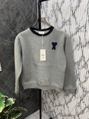 AMI PARIS IMPORTED FRONT EMBROIDERY FLEECE FABRIC VERY PREMIUM FULL SLEEVES SWEATSHIRT.CS220